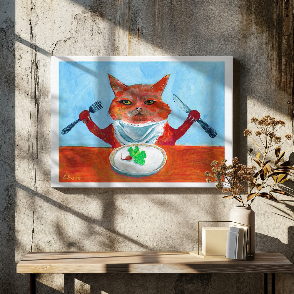 Veganistische kat | Canvas