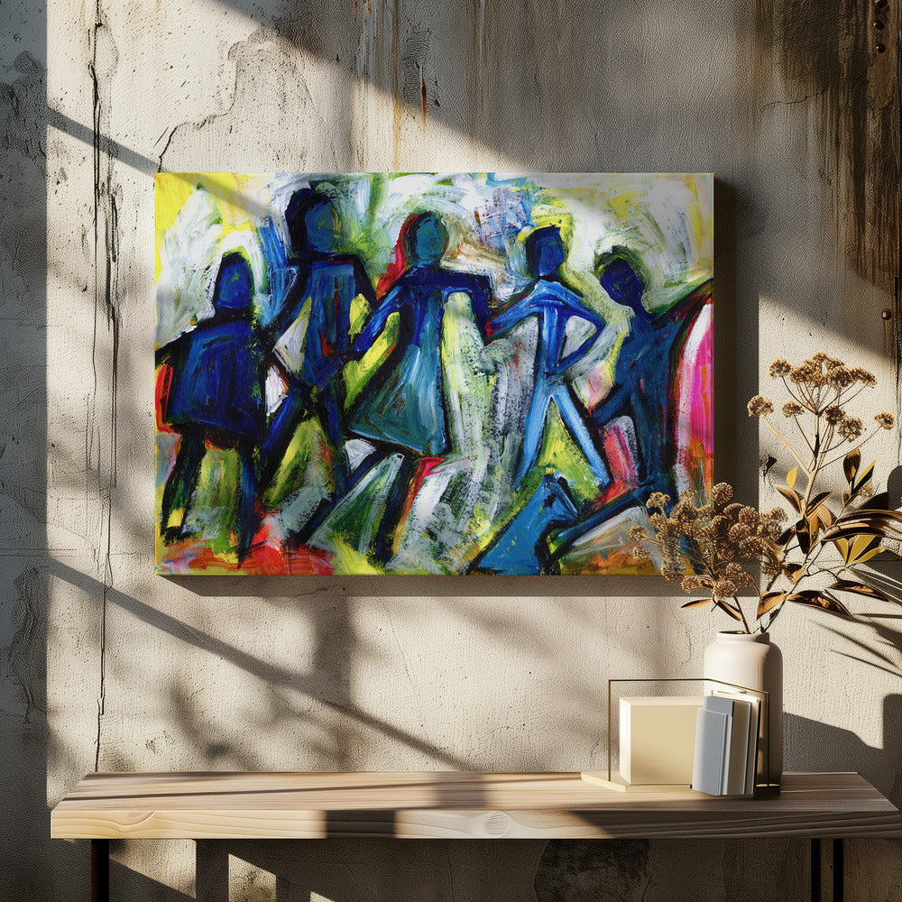 Vrolijke mensen | Canvas