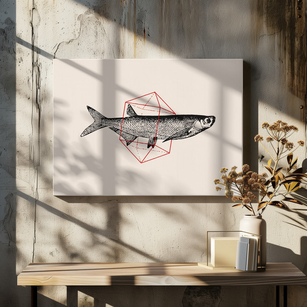 Vis in de geometrie nr. 2 | Canvas