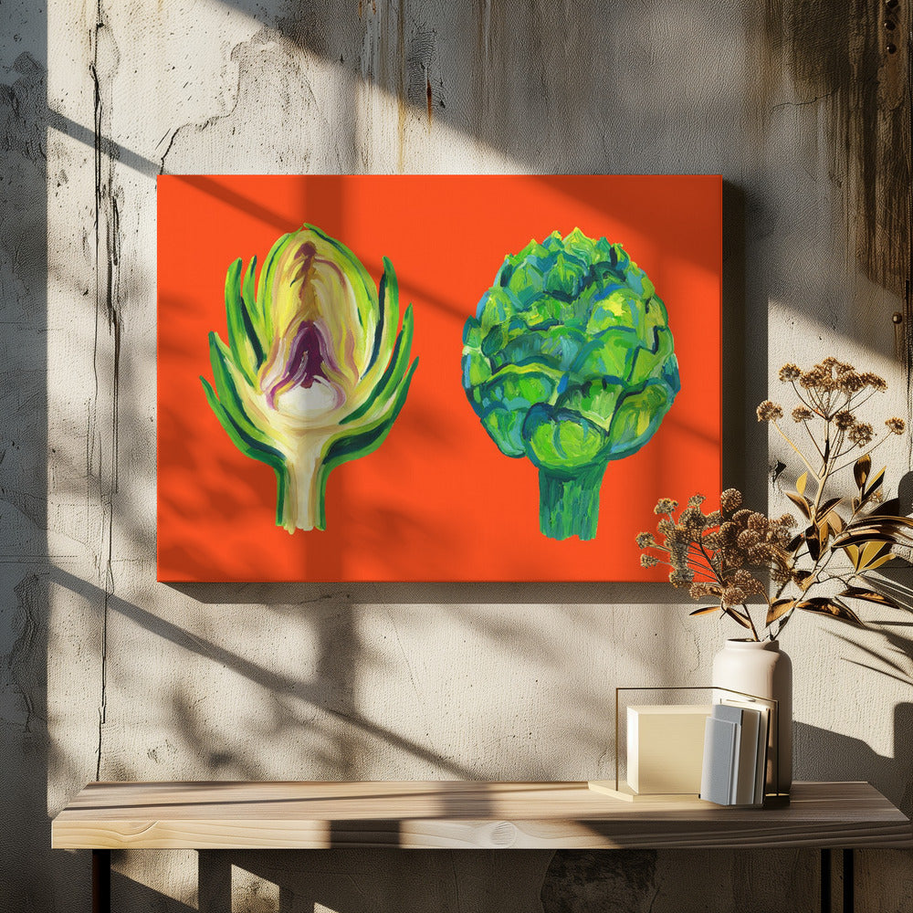 Artisjokken op sinaasappel | Canvas