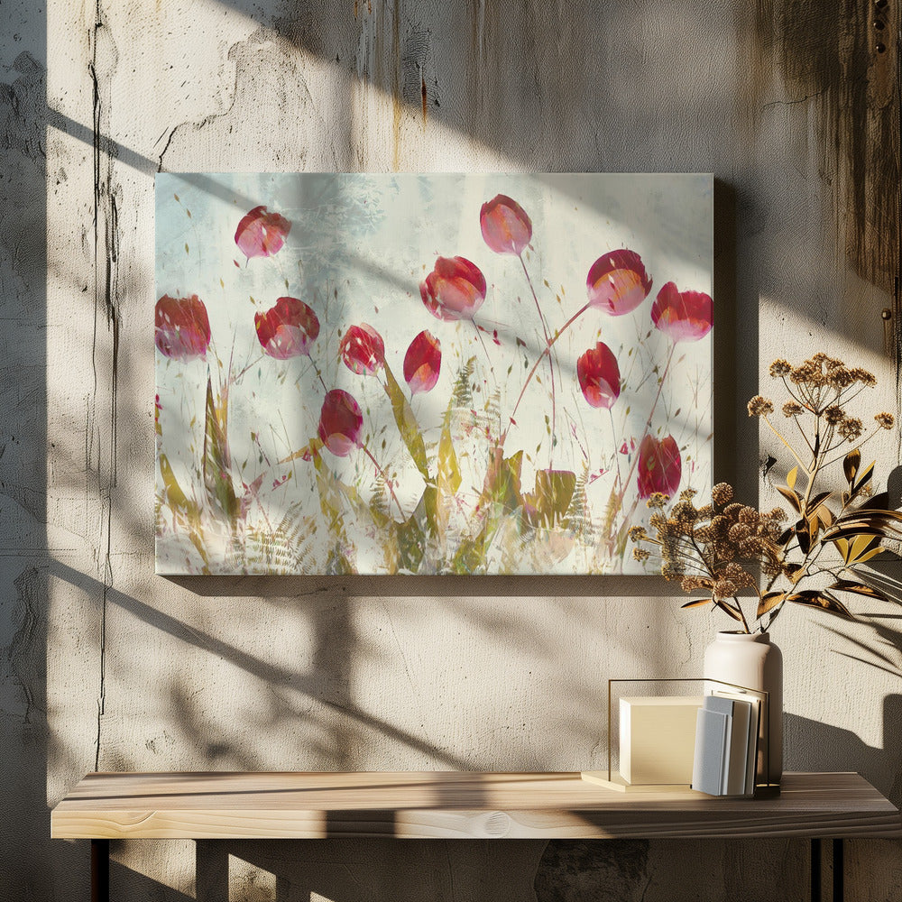 Vrolijke tulpen | Canvas