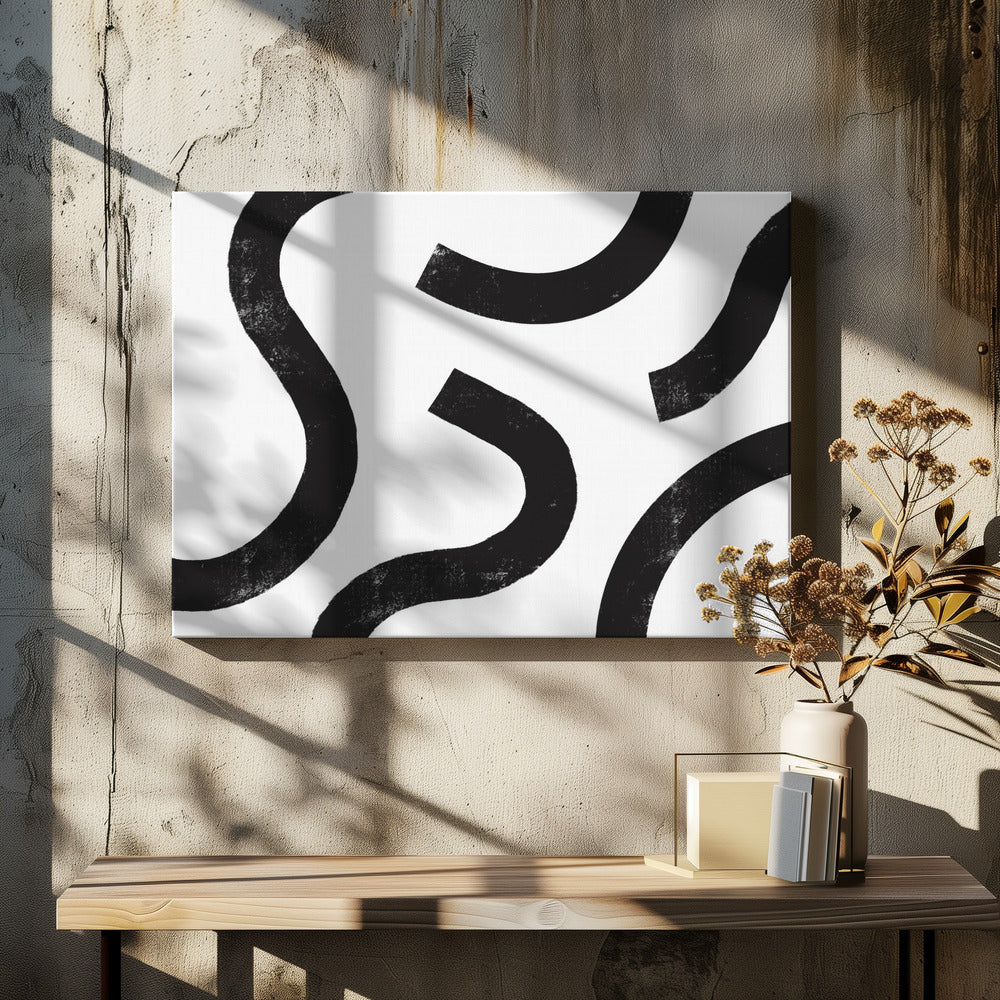 Monochrome curven | Canvas