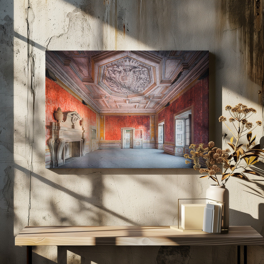 Verlaten Rode Kamer | Canvas