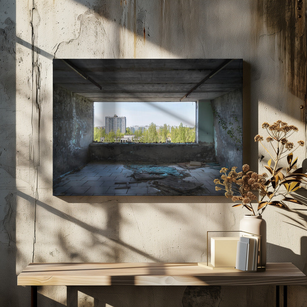 Uitzicht op Pripjat in Tsjernobyl | Canvas