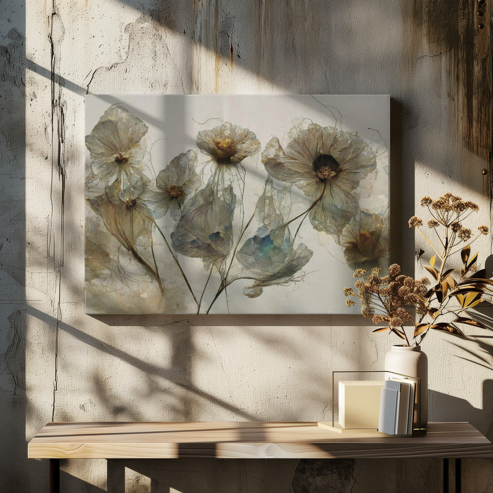 Fluisteringen van bloemblaadjes | Canvas