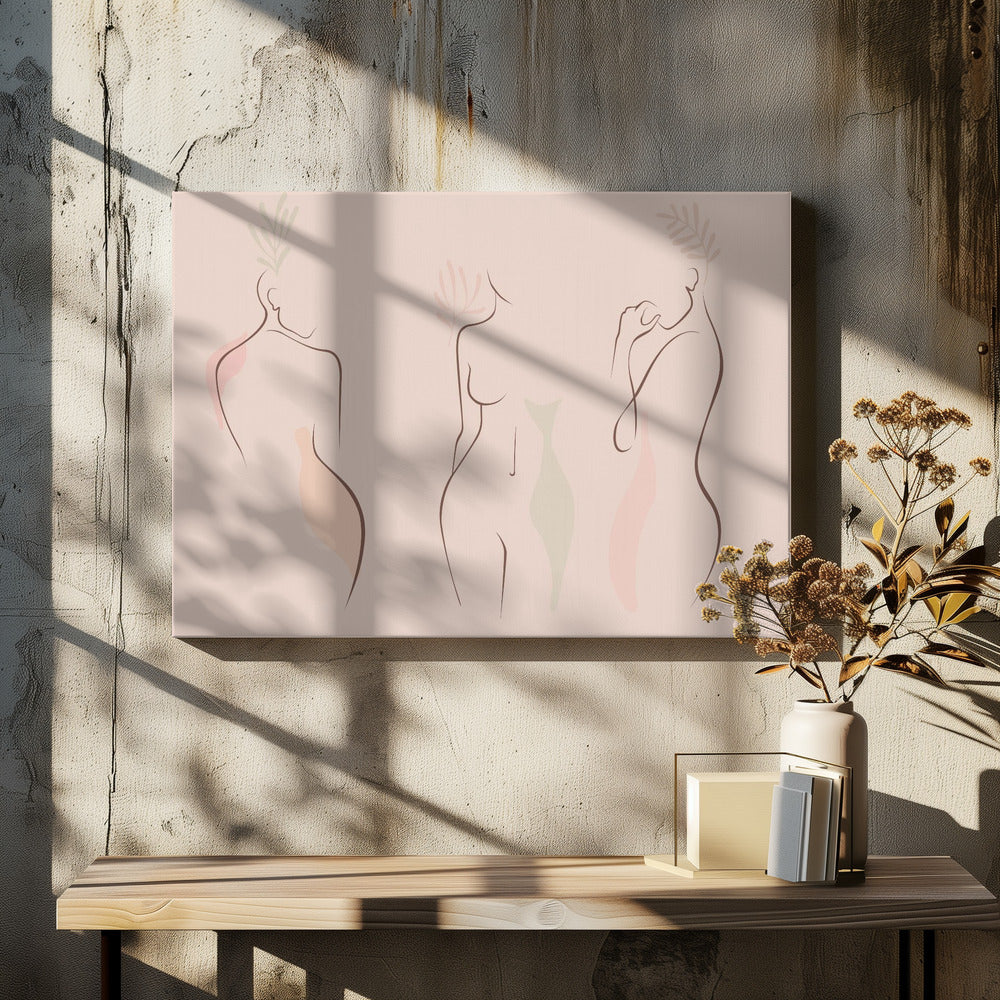 Sierlijke silhouetten | Canvas