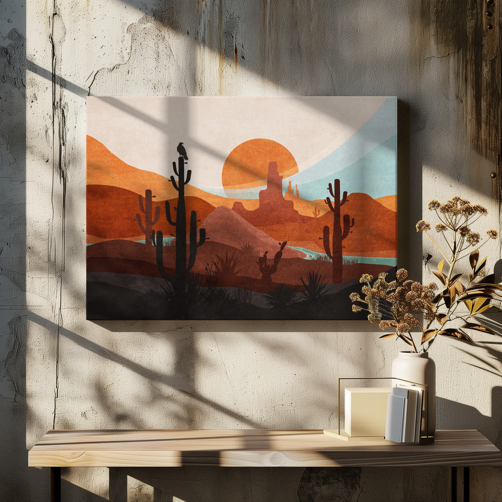 Woestijn Eenzaamheid | Canvas