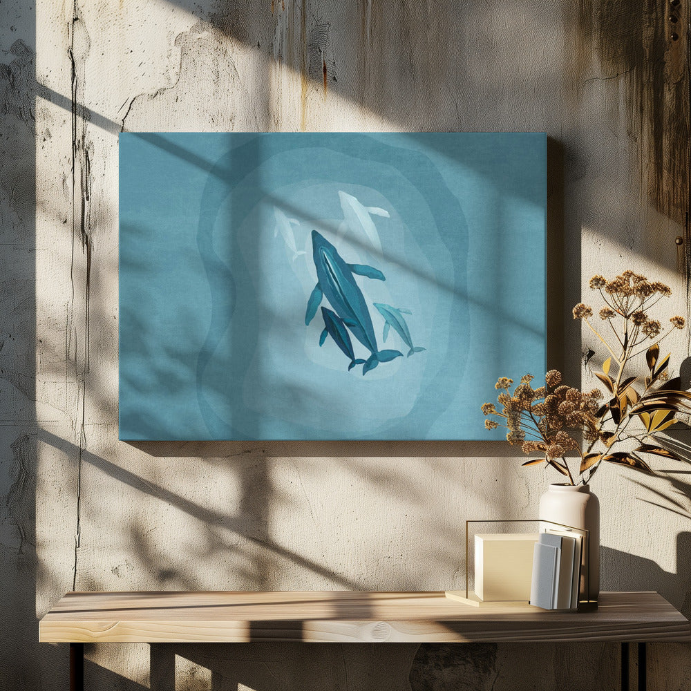 Gentle Giants Swim | Canvas
