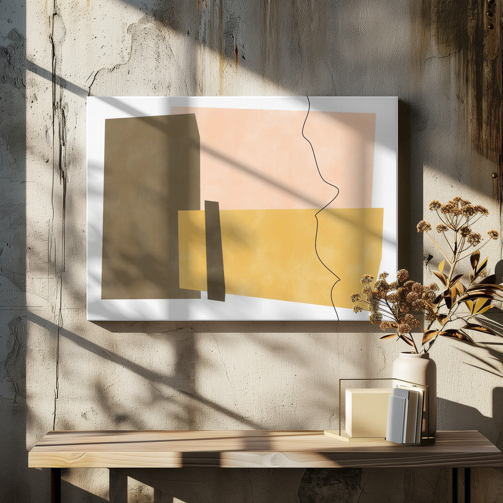 Geometrische vormen in aardse tinten | Canvas