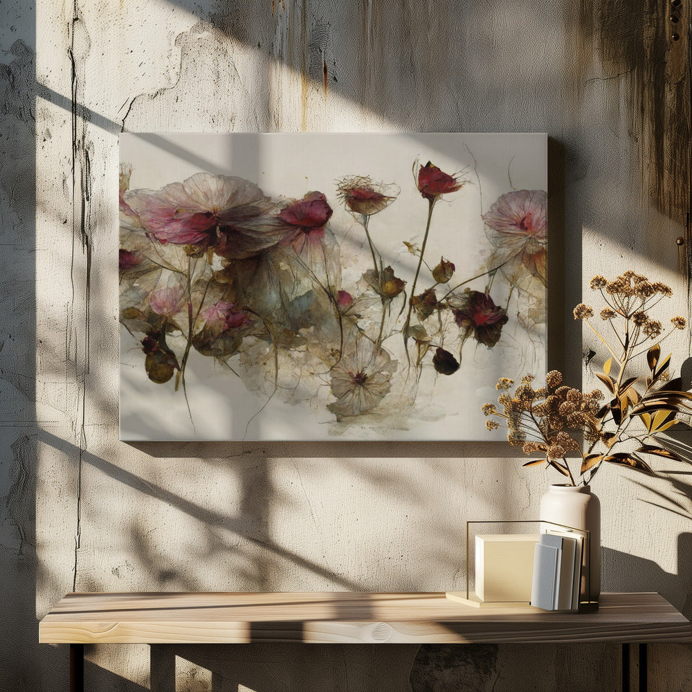 Delicate Bloemblaadjesdans | Canvas