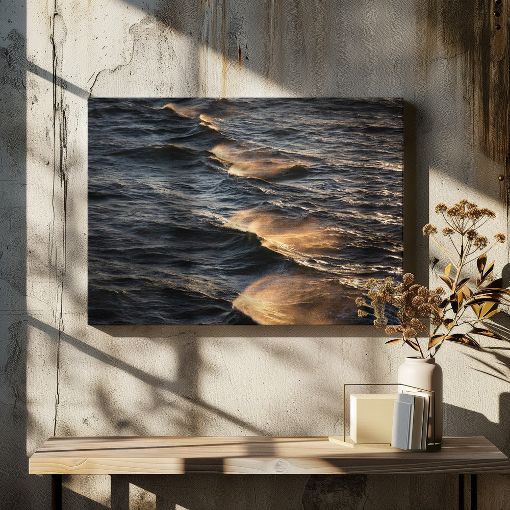 Zonovergoten golven | Canvas