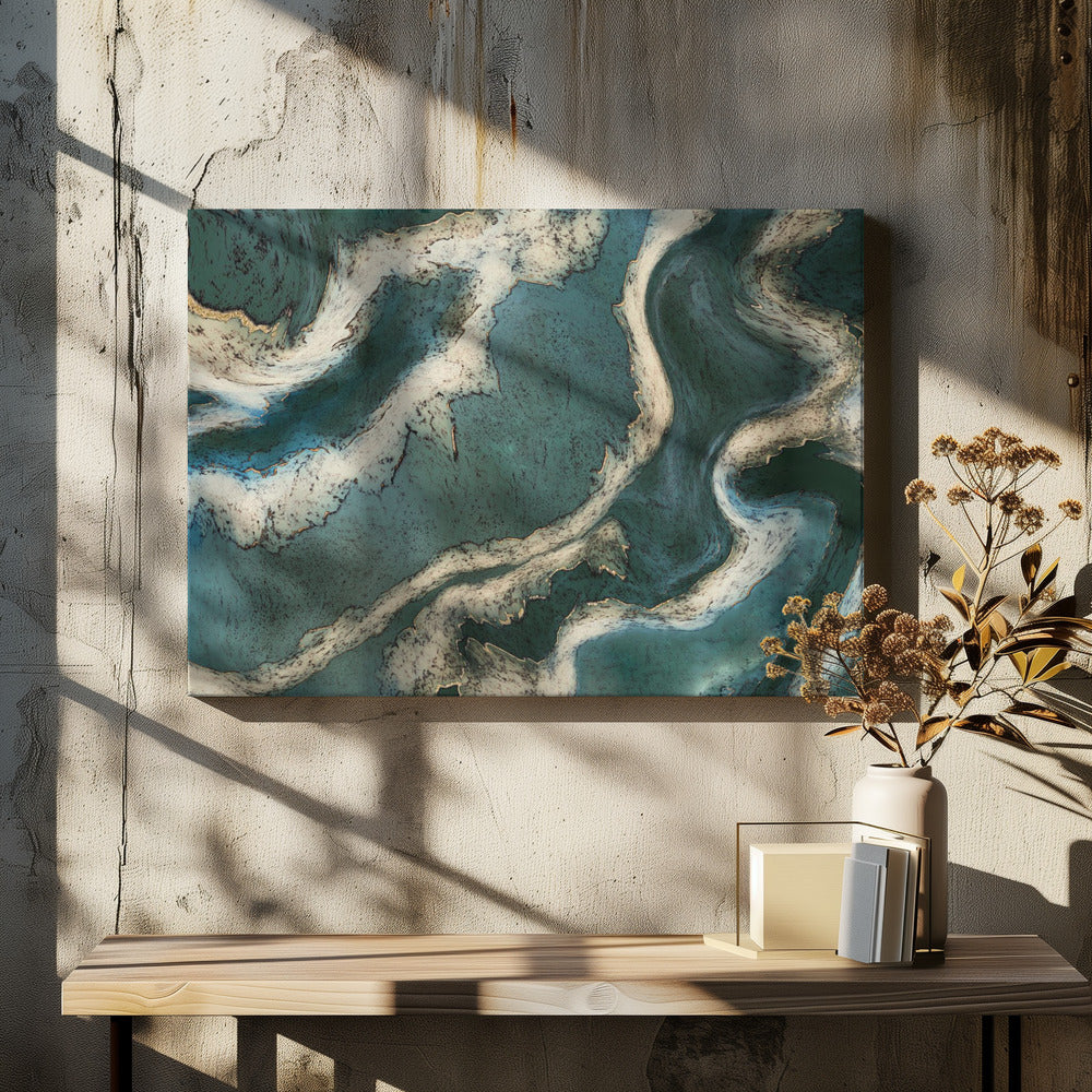 Alcoholinkt Groen Goud | Canvas