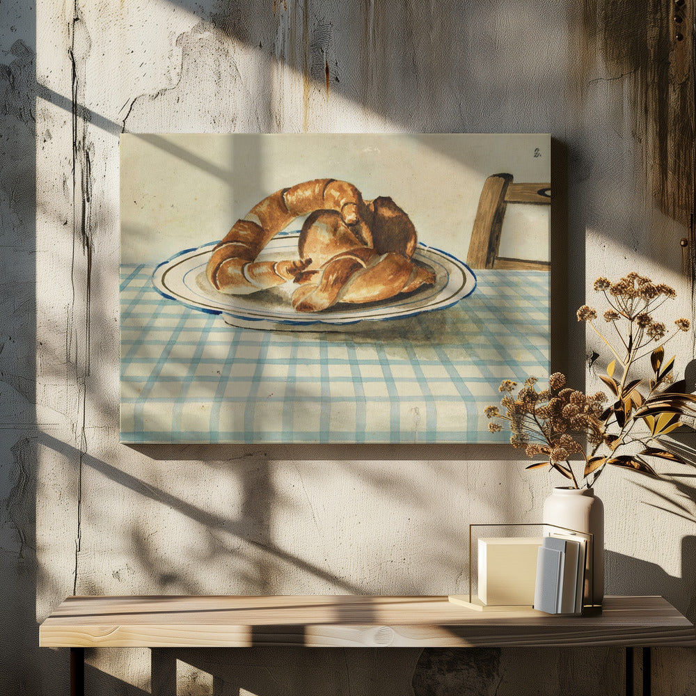 Stilleven met gebaksbord | Canvas