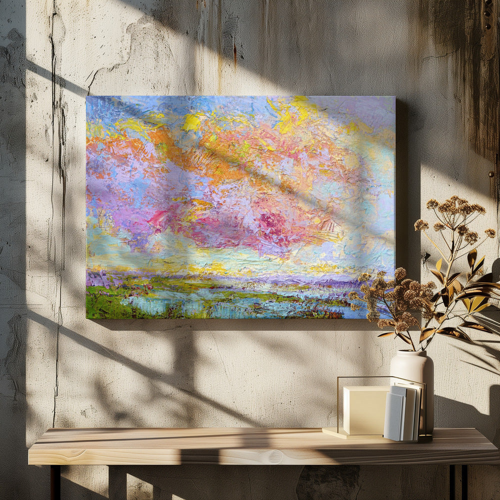 Abstracte kleurrijke luchten | Canvas