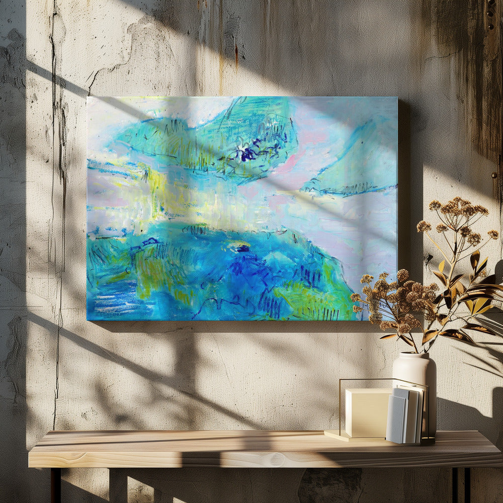 Azuurblauwe sereniteit | Canvas