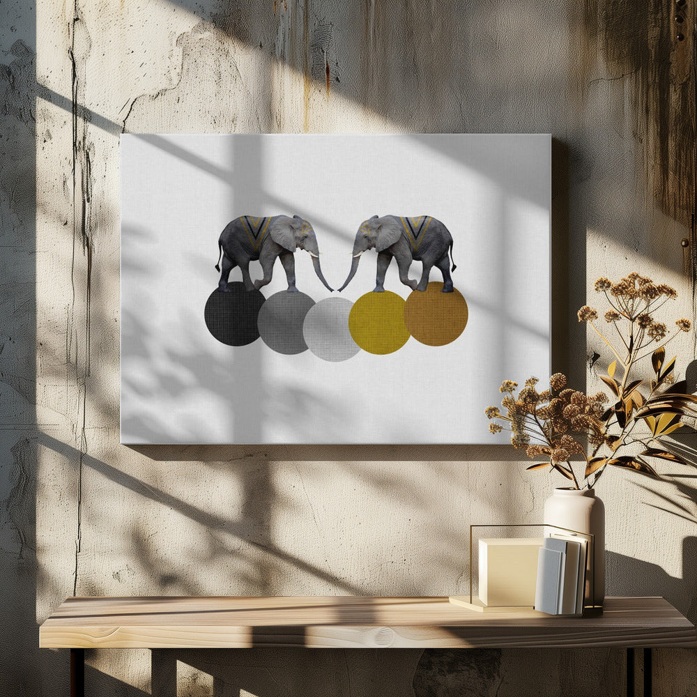 Tribal Elephants | Canvas
