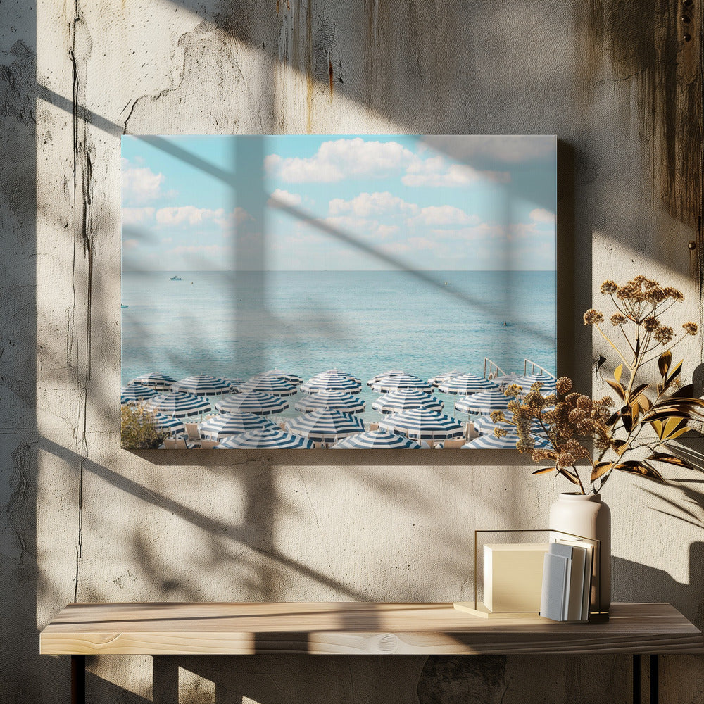 Strandparasols van de Franse Rivièra II | Canvas