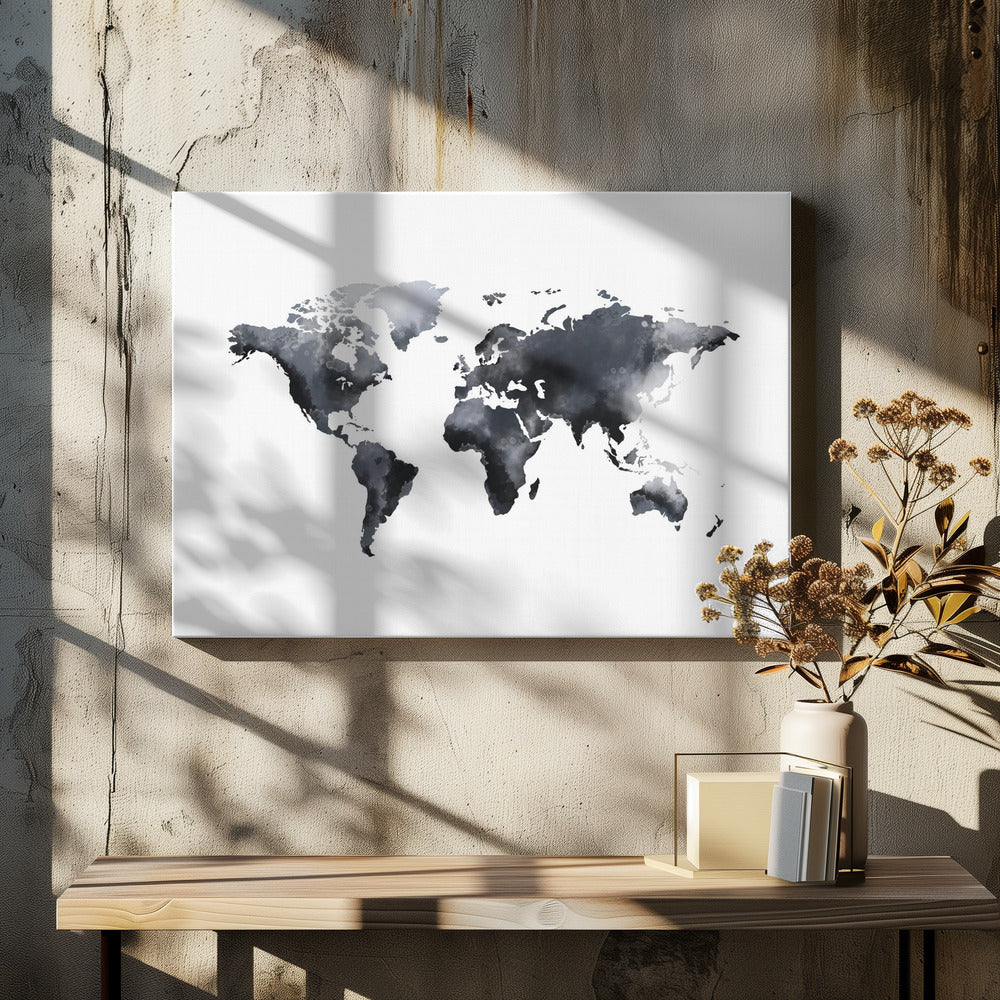 Dromerige wereldkaart | Canvas