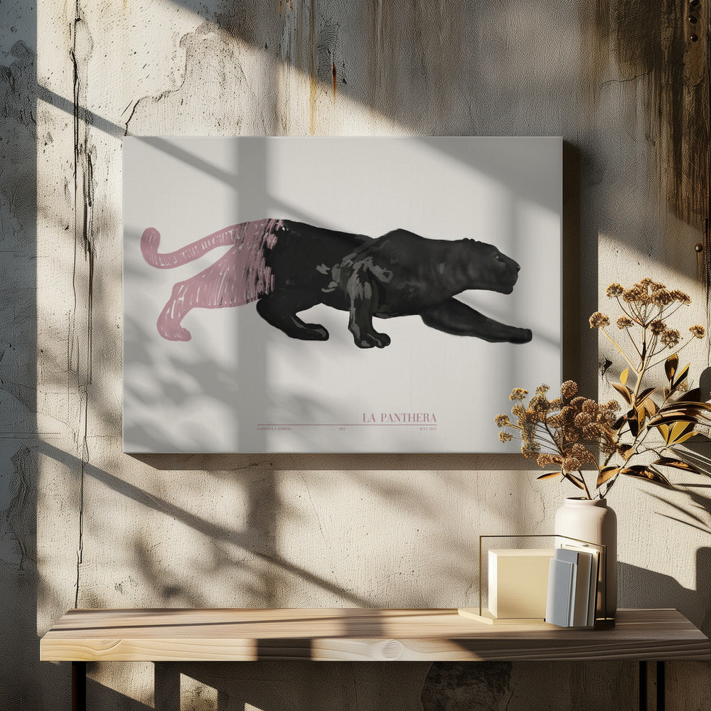 La Panthera (roze) | Canvas