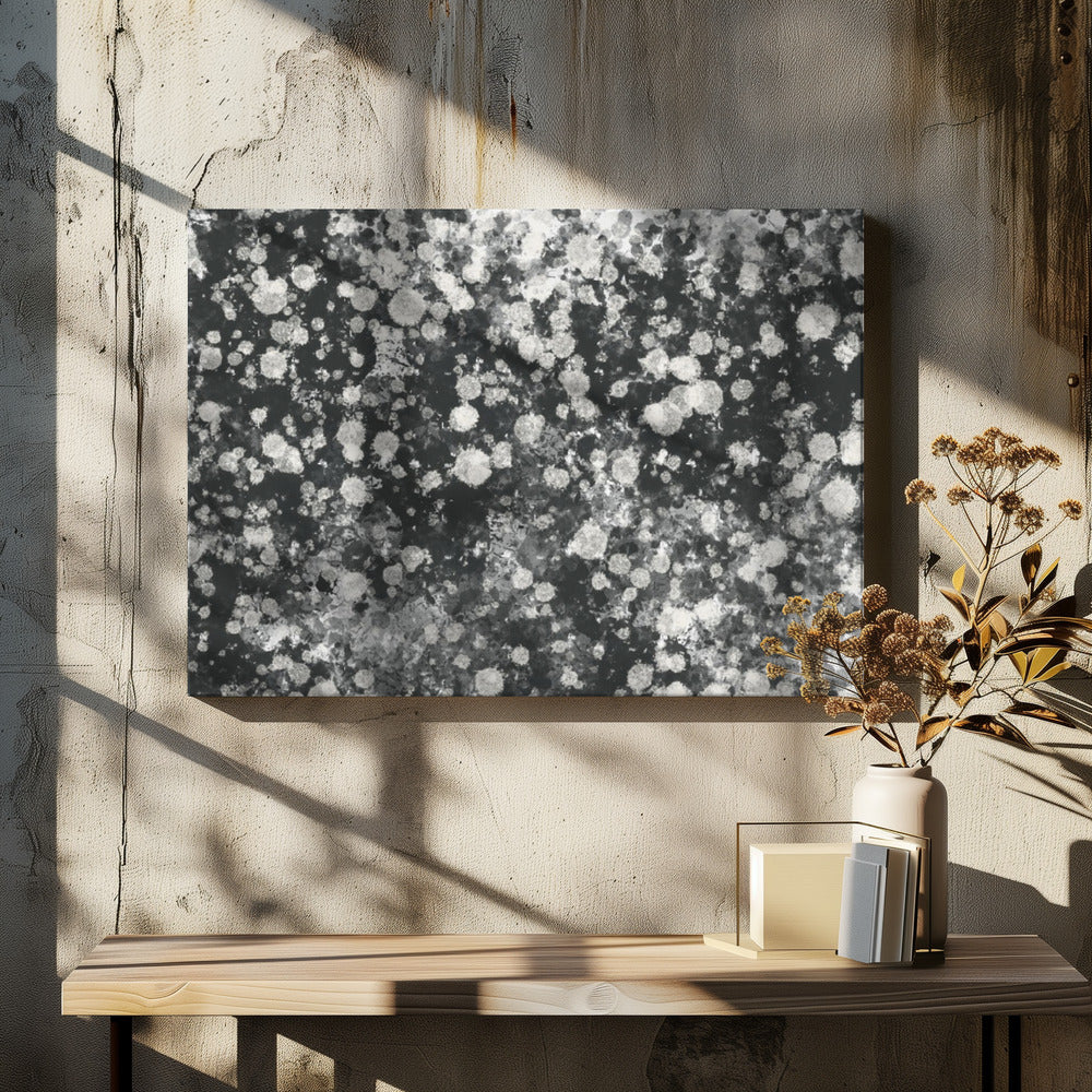 Dynamische zwart-witte mystieke stippen | Canvas