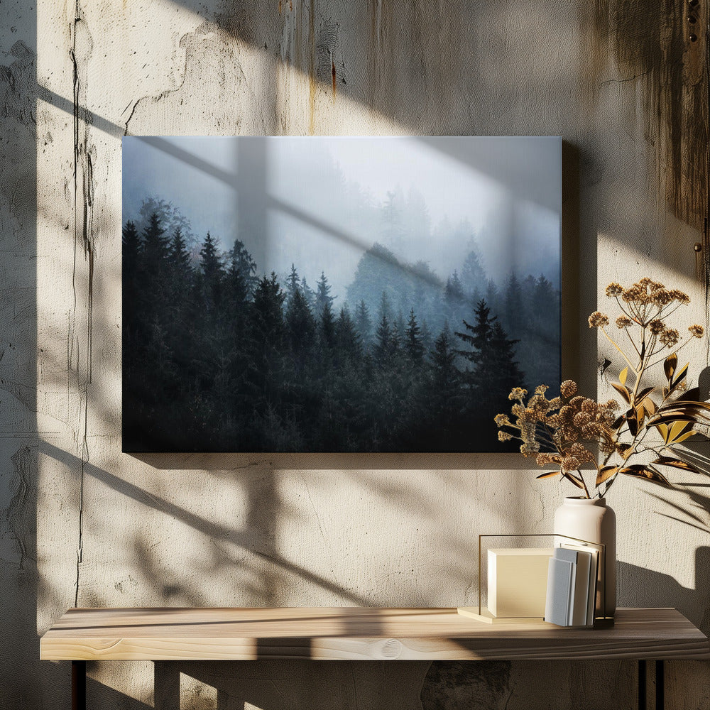 Mistige bossen 5 | Canvas