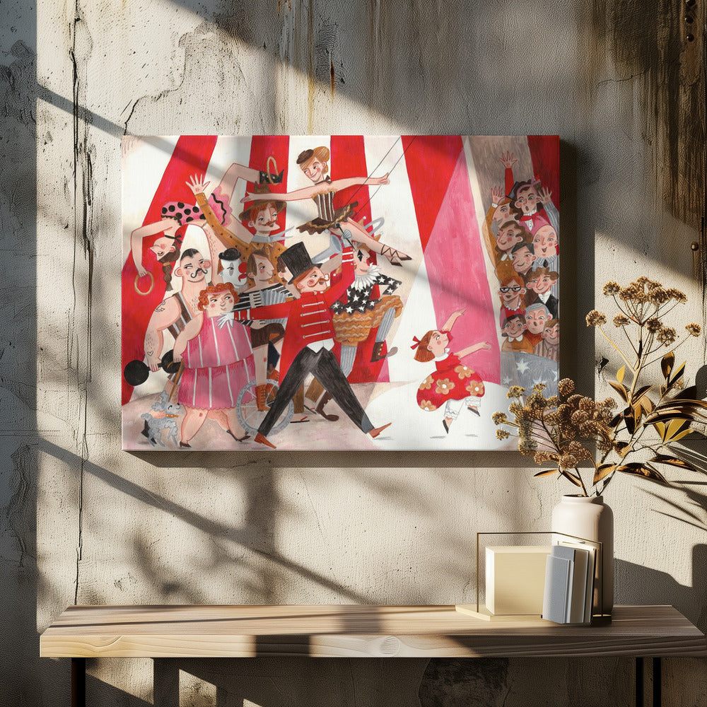 Circus in de stad | Canvas