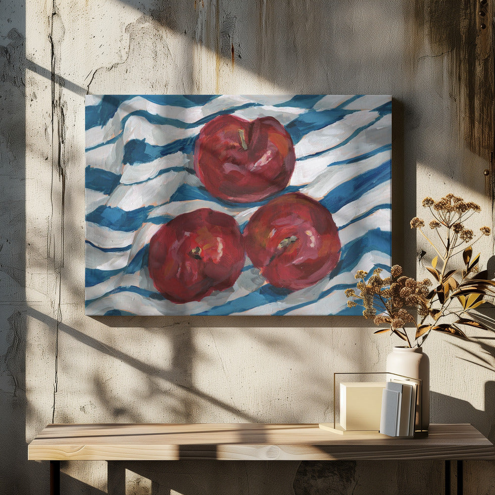Drie pruimen | Canvas