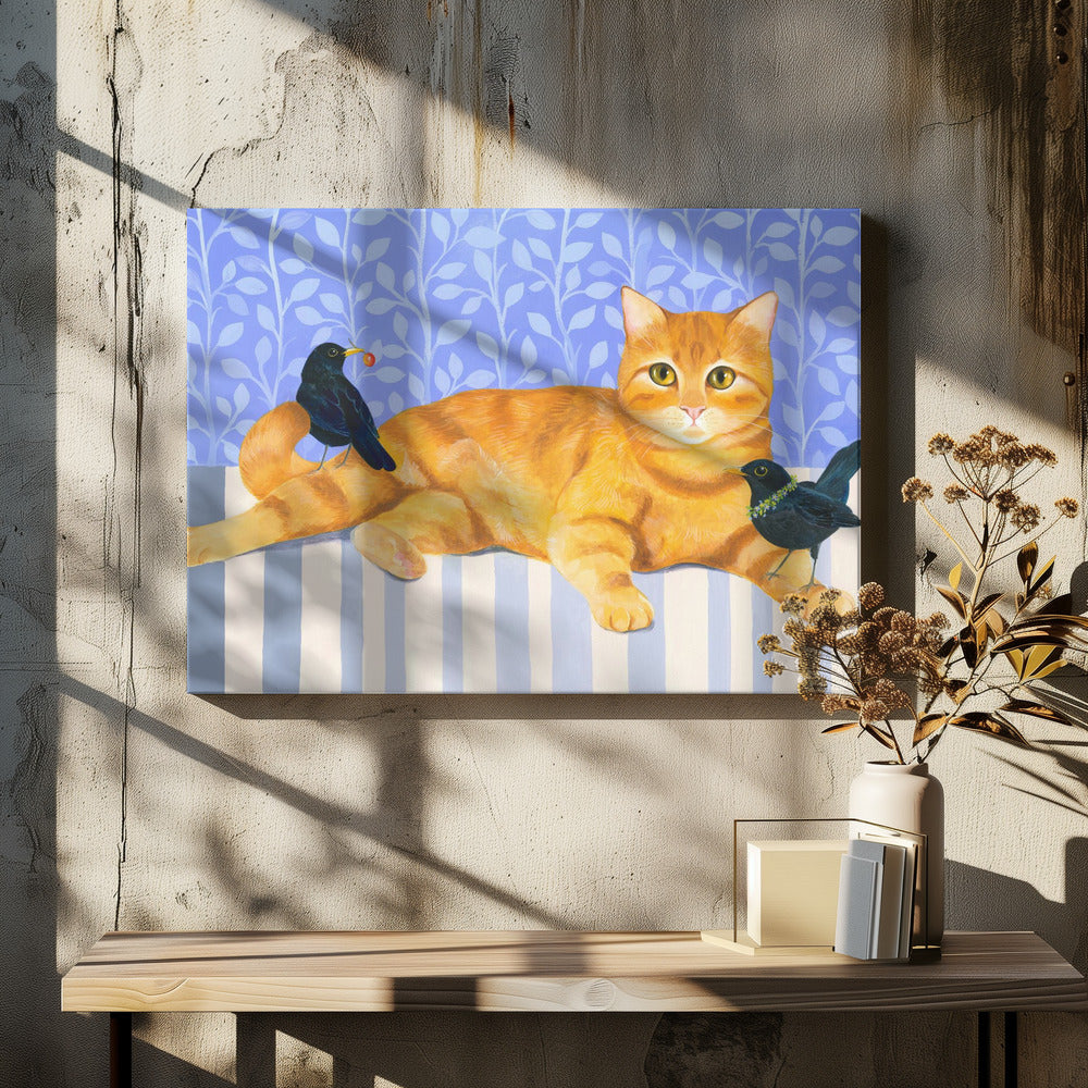 Relaxed Orange Tabby Cat | Canvas
