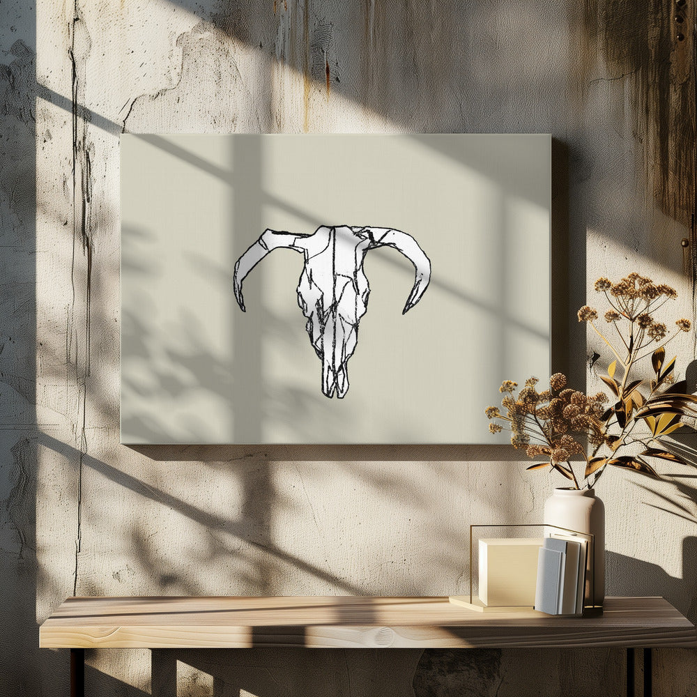 Dierenschedel nr. 2 | Canvas