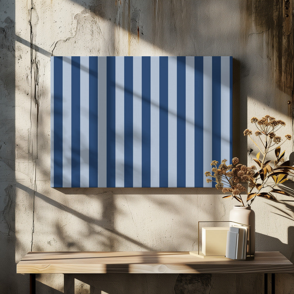 Blauwe strepen | Canvas