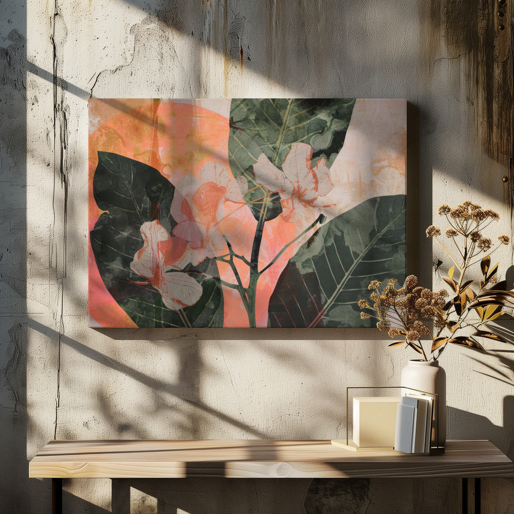 Gouden Bloei Fusie | Canvas