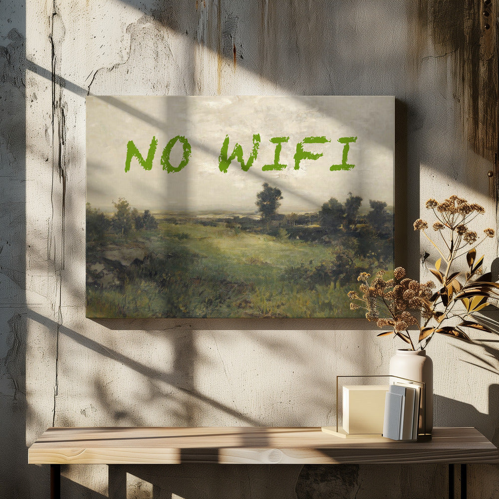 Geen wifi / Olieverfschilderij Landschap | Canvas