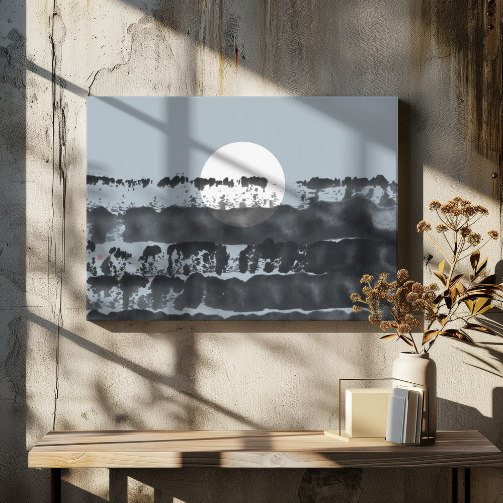 Hidden Moon N°5 | Behind the Horizon | Canvas