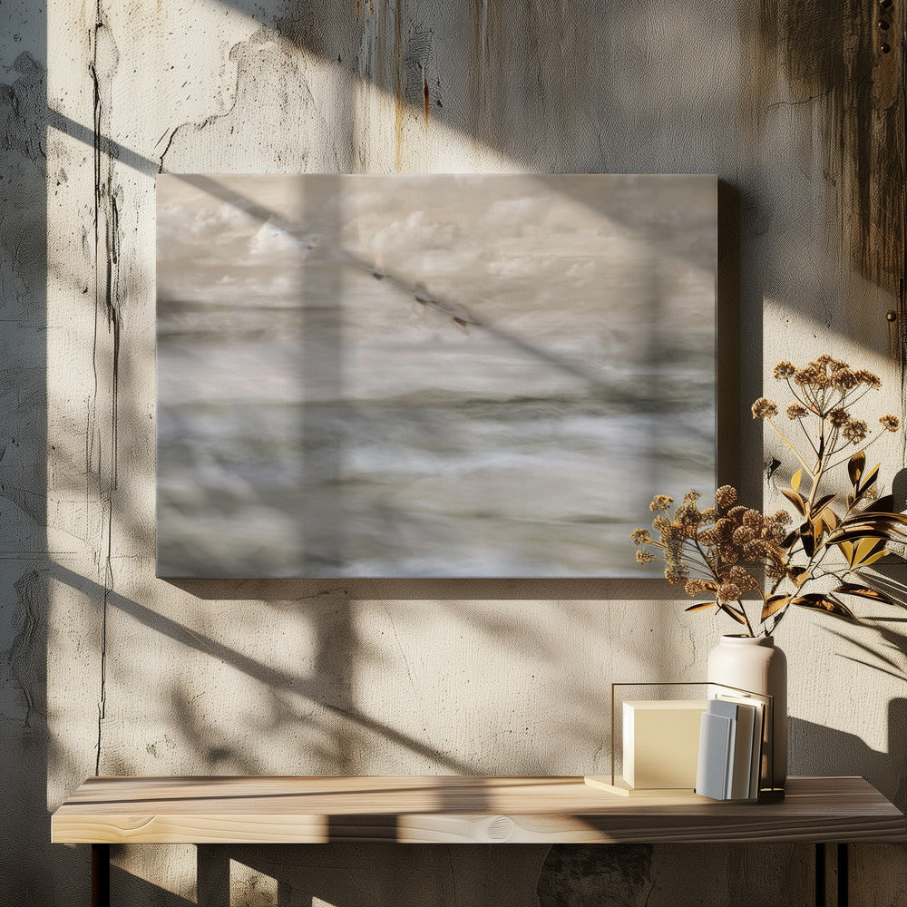 Zwanen boven zee | Canvas