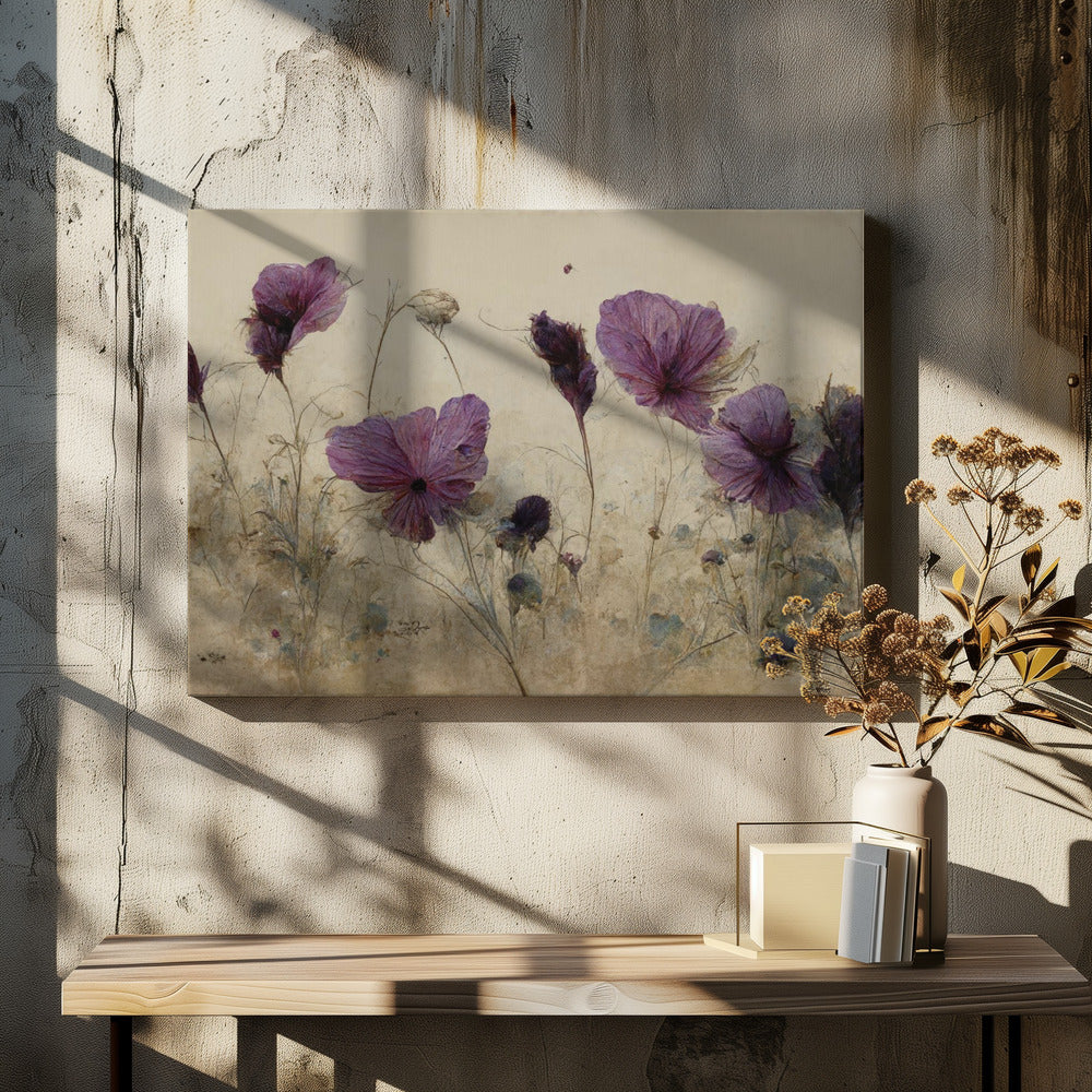 Paarse Bloesem Fluisteringen | Canvas