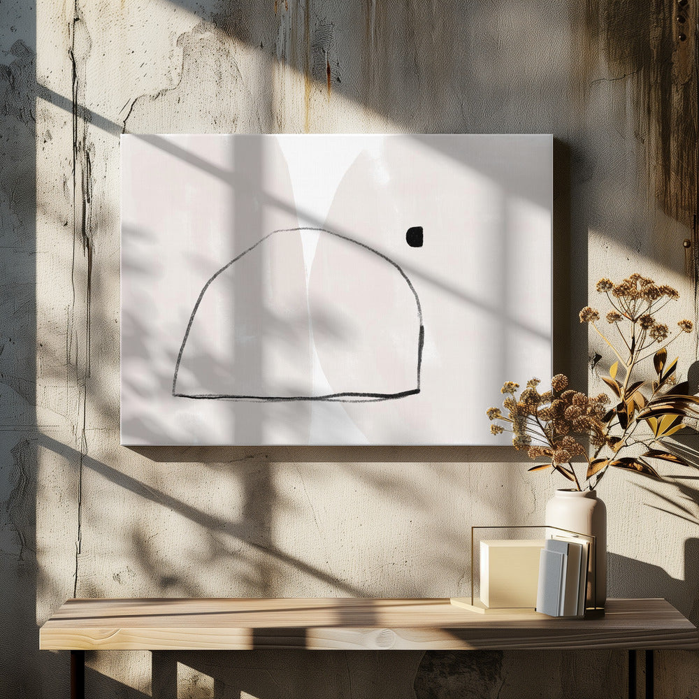 Simple Arch Shape And A Small Square Dot | Canvas