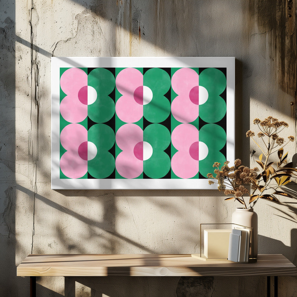 Bloemengeometrievormen | Canvas