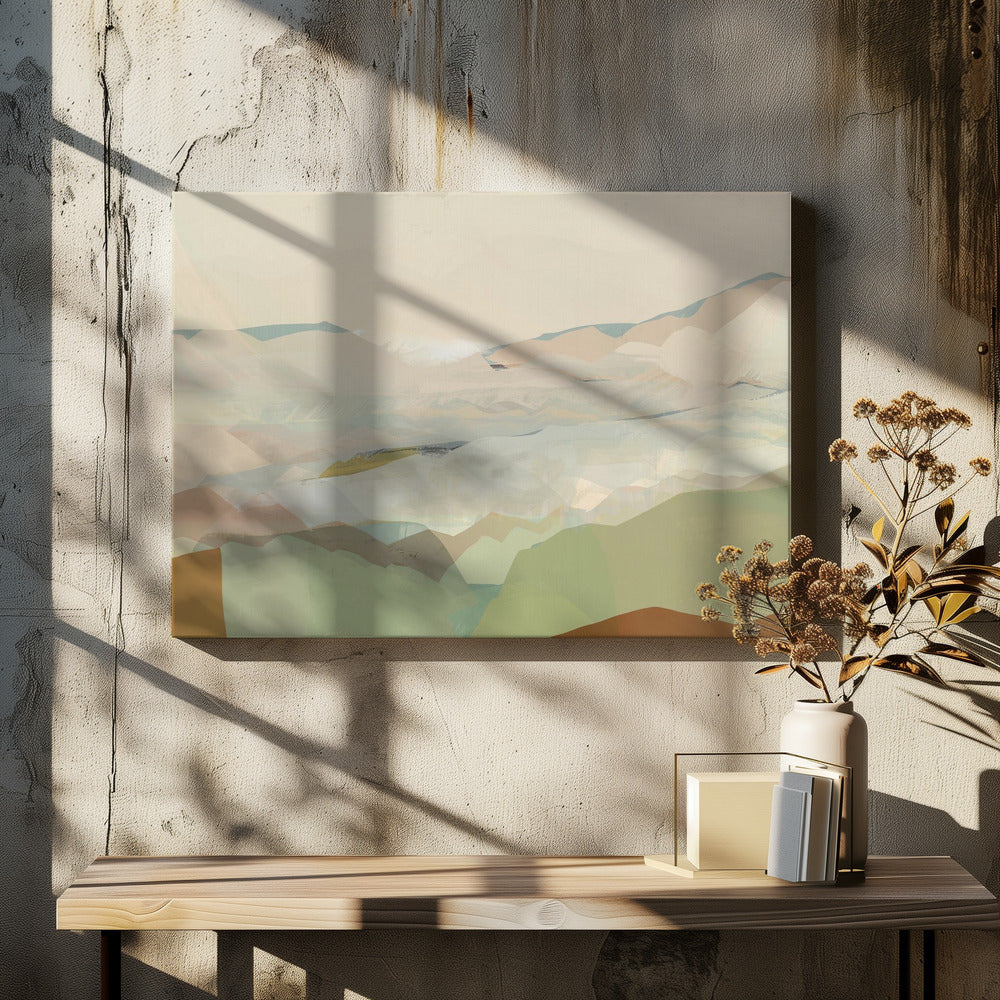 Kleurenblok Landschap 1 | Canvas