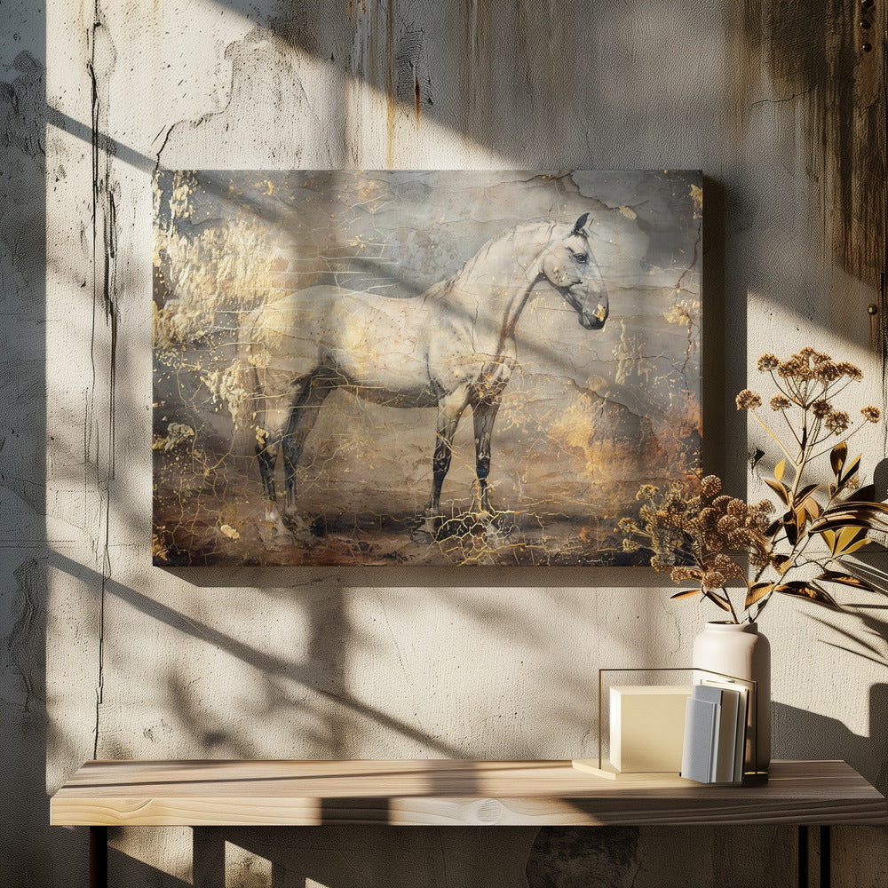 Paard Vintage Kunstillustratie 06 | Canvas
