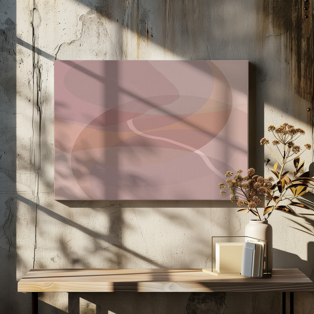 Dusty Rose Vormen 1 | Canvas