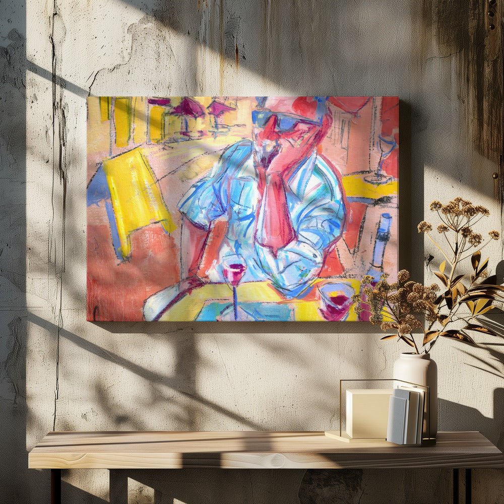 Fles Rood | Canvas