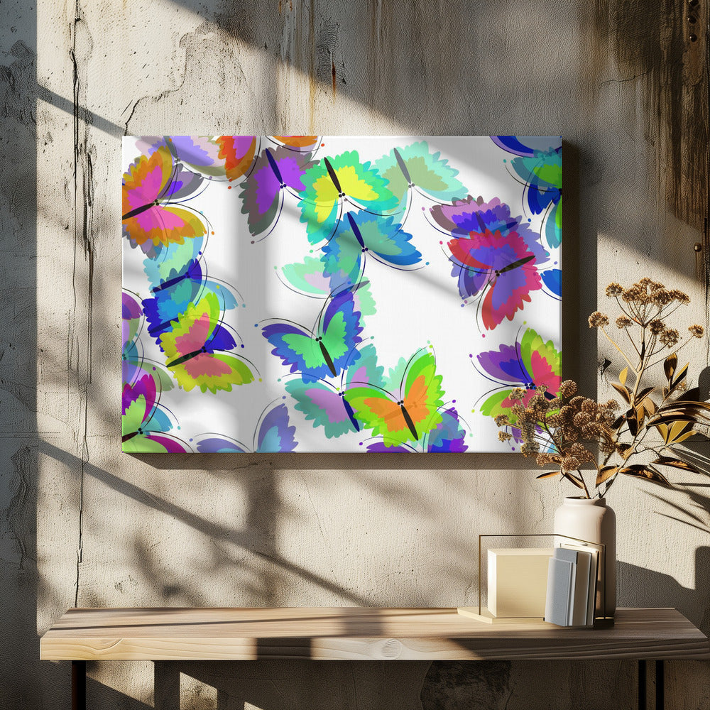 Vlindermix | Canvas
