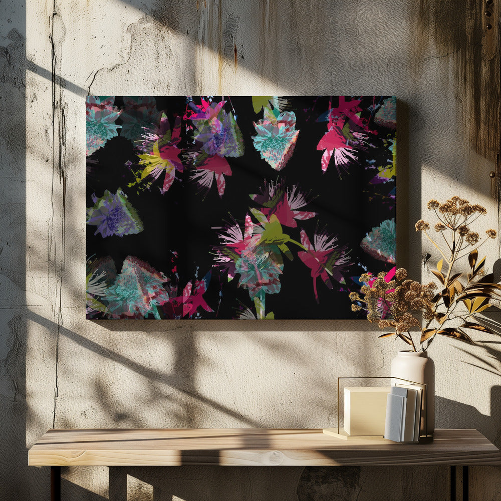 Neon Floral Mix | Canvas