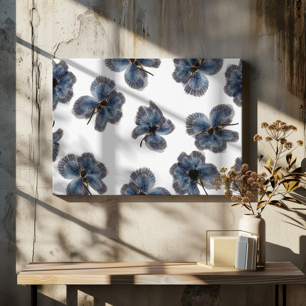 Navy Floral Mix | Canvas