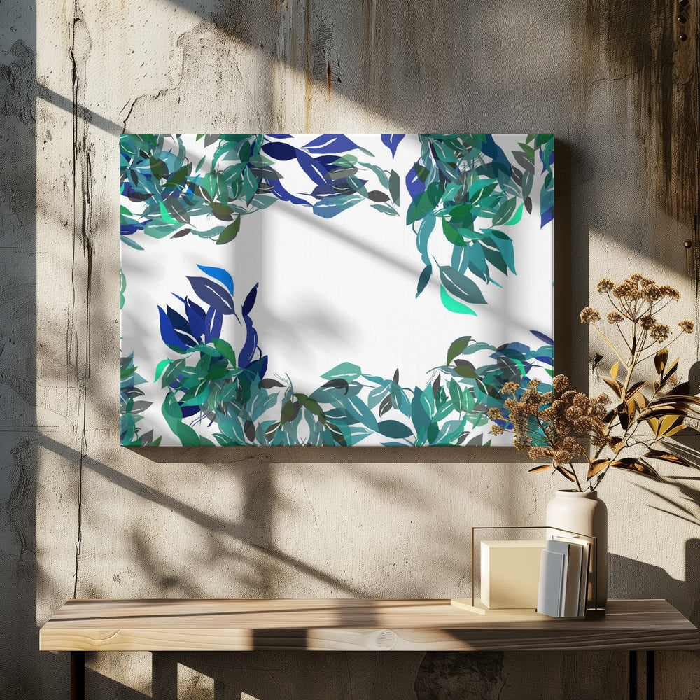 Teal Floral Mix | Canvas