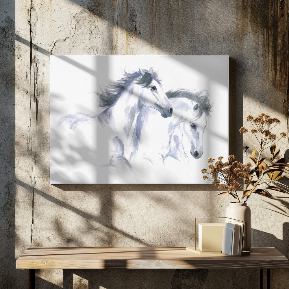 Twee paarden | Canvas