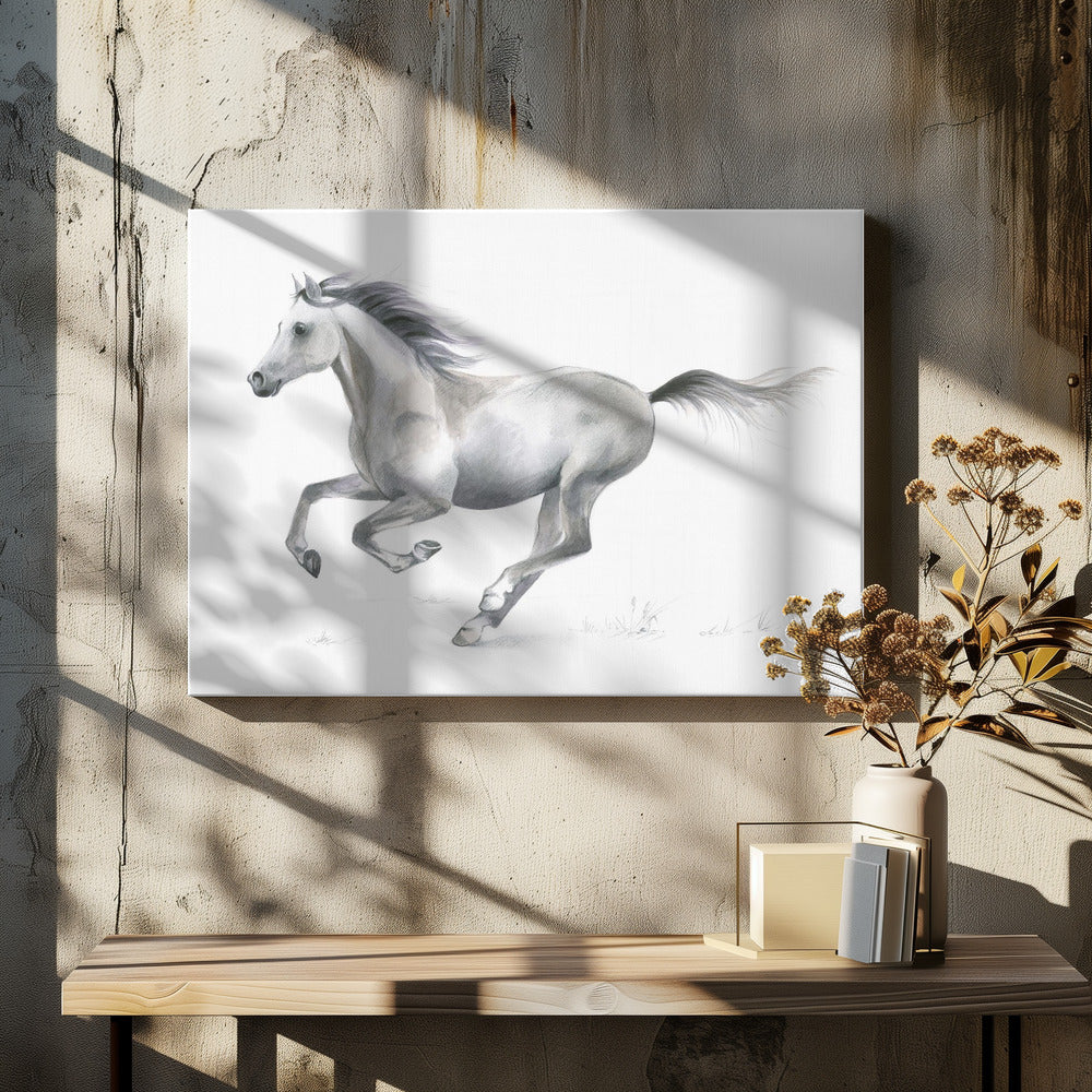 Dynamische gratie van een galopperend paard | Canvas
