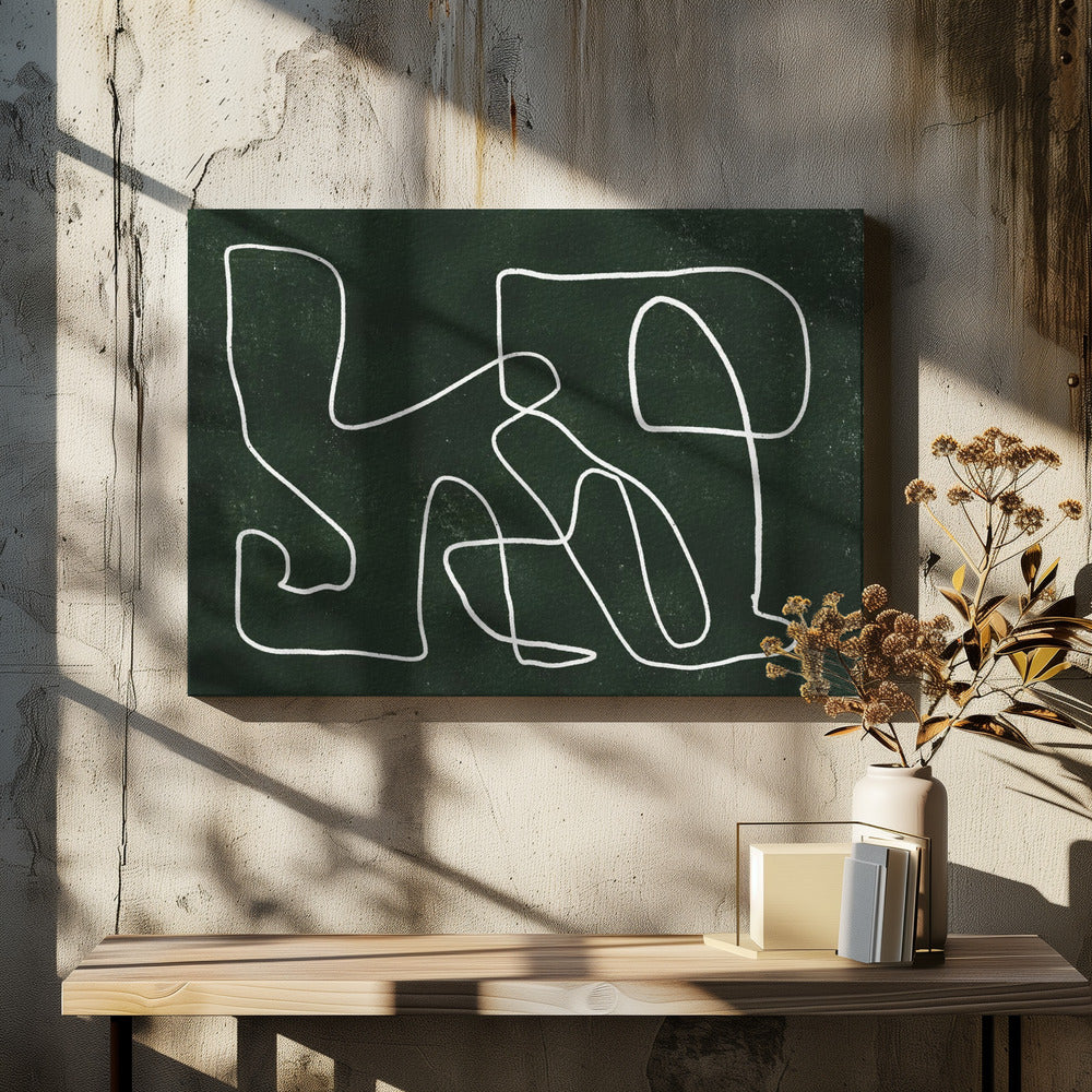 Green scribble | Canvas