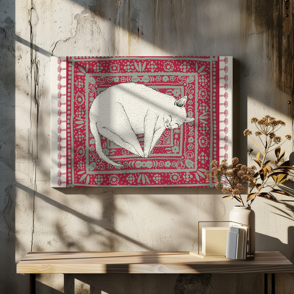 Slapende kat VI | Canvas