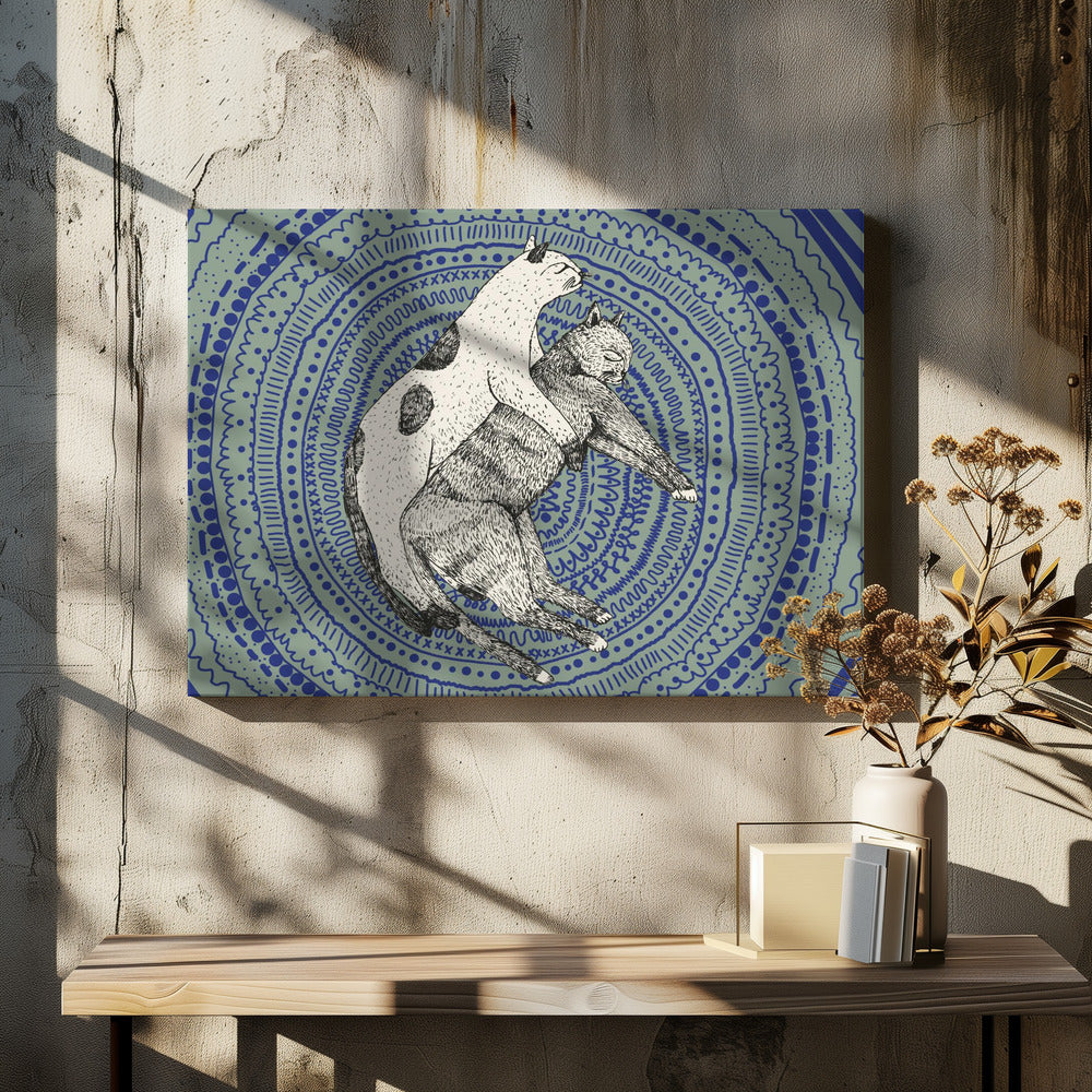 Twee katten | Canvas